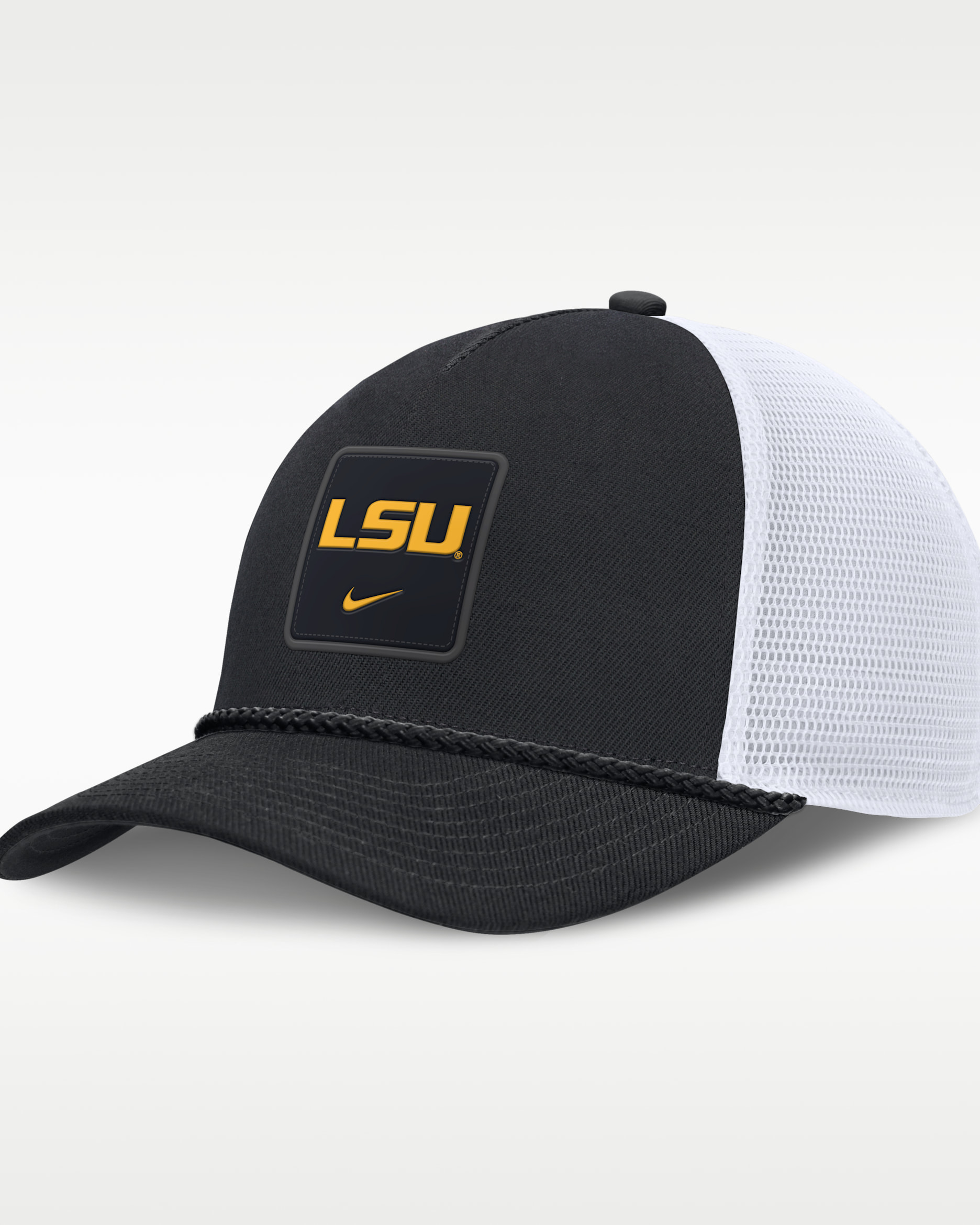 LSU Sideline Gameday Rope Men's Nike College Trucker Adjustable